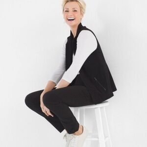 NWT CHICO’S Zenergy Action Knit UPF Vest Size: L ( Chico’s Size: 2) Black